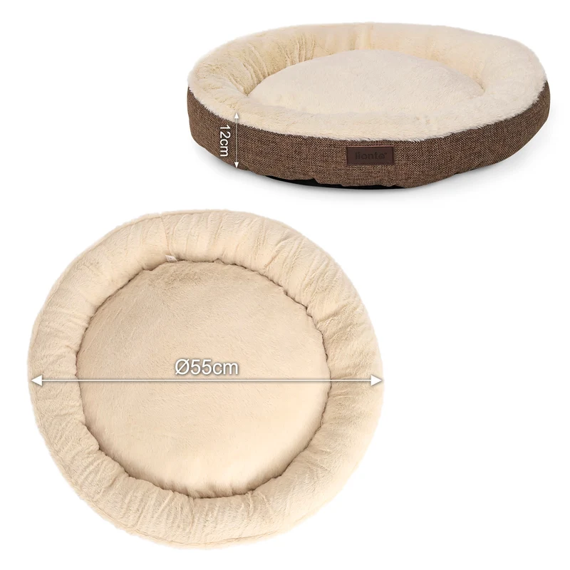 Katzenbett mit Plüsch in Donutform