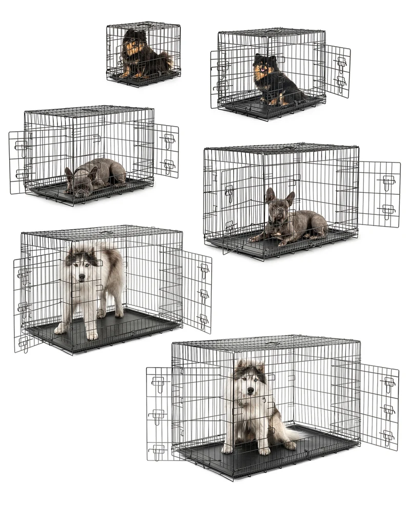 Hundetransportkäfig mit Bodenwanne