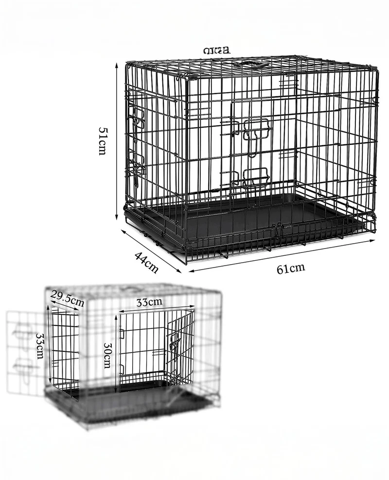 Hundetransportkäfig mit Bodenwanne
