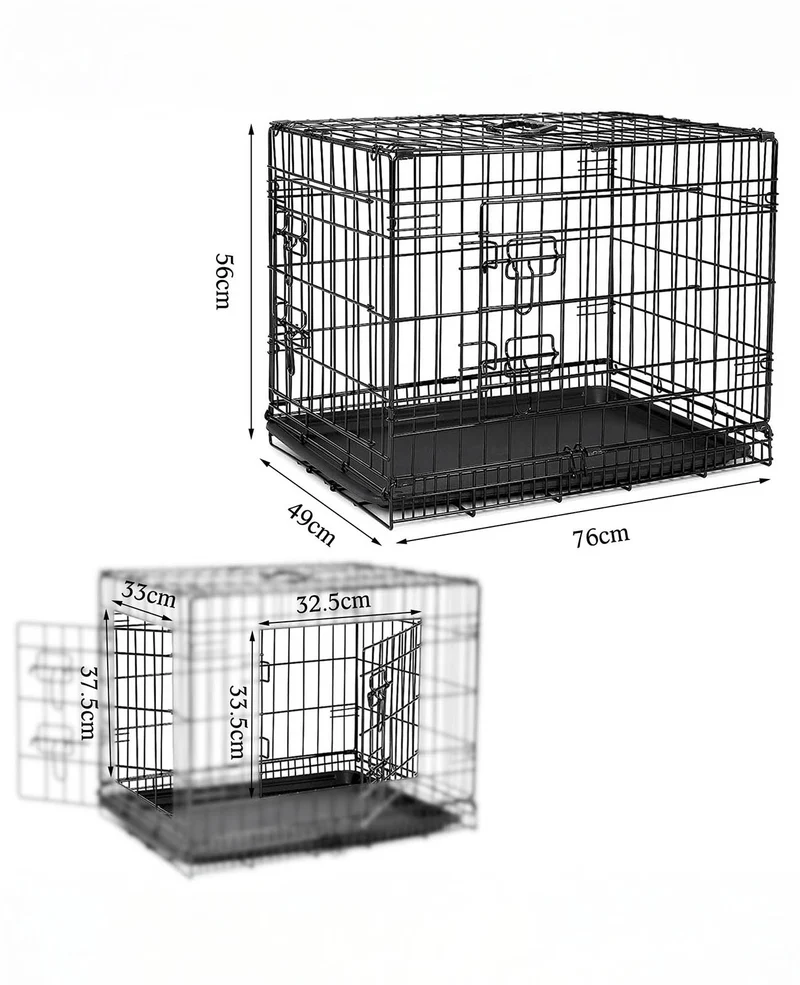 Hundetransportkäfig mit Bodenwanne