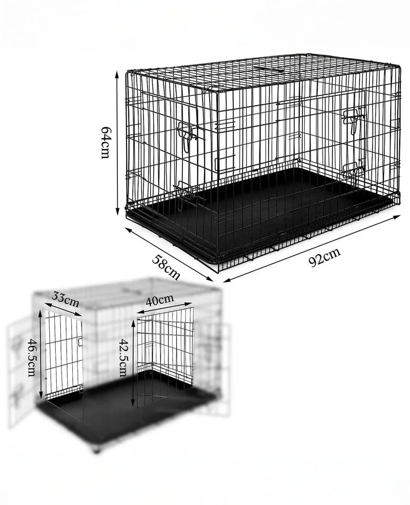 Hundetransportkäfig mit Bodenwanne