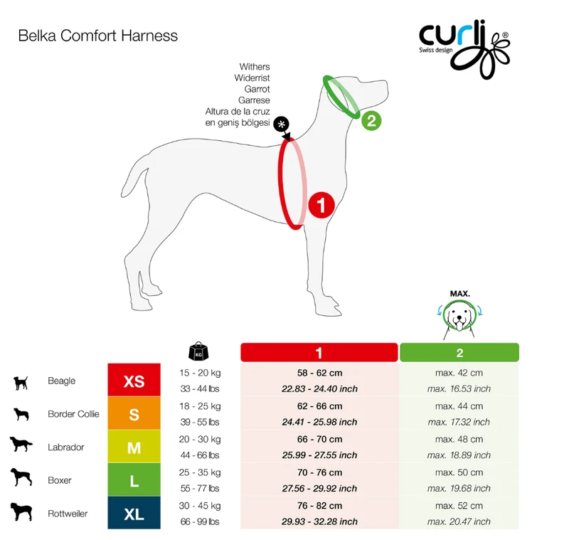 Curli Harness – „Belka Comfort Harness“ – Schwarz