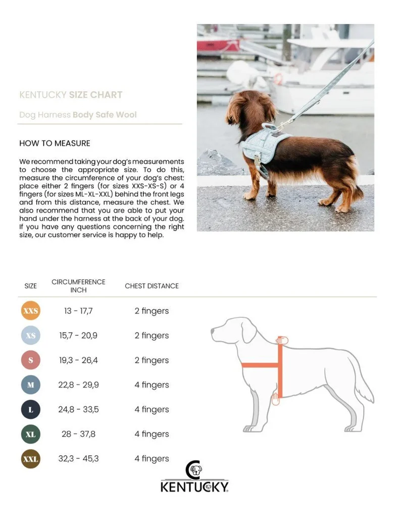 Kentucky Dog - Geschirr - Geschirr Body Safe Wool - Beige