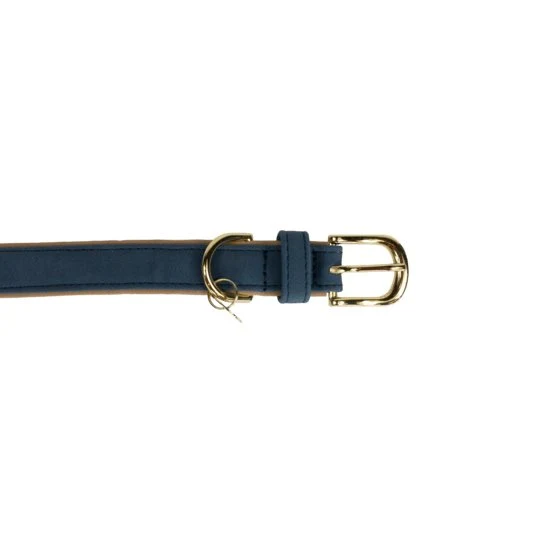 Kentucky Hundeleine Veganes Leder - Navy/Beige - 250cm