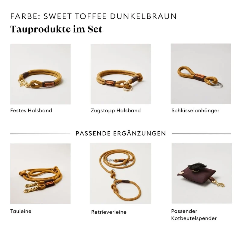 Festes Halsband Sweet Toffee DUNKELBRAUN