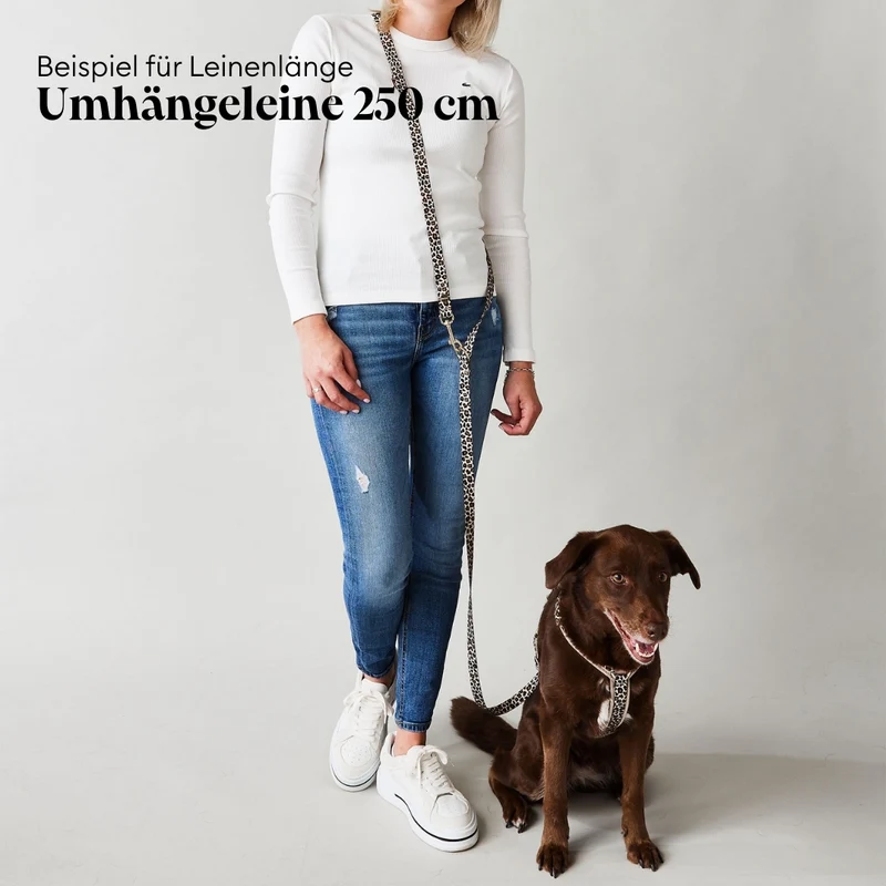 Designerleine BLUMENMEER, 250 cm (Umhängeleine)