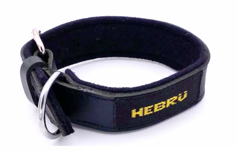 HEBRÜ - Halsbånd i lær (foret)