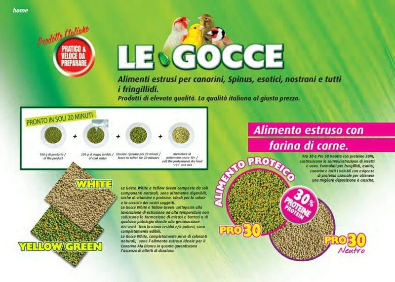 Le Gocce Gelbgrün 900 Gramm (Keimsaat-Ersatz) - AllPet