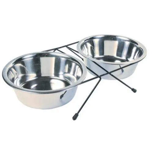 Trixie Stander mit 2 Stahlnäpfen 1,8L