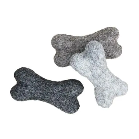 Wooldot Toy Dog Bones – Anthrazitgrau
