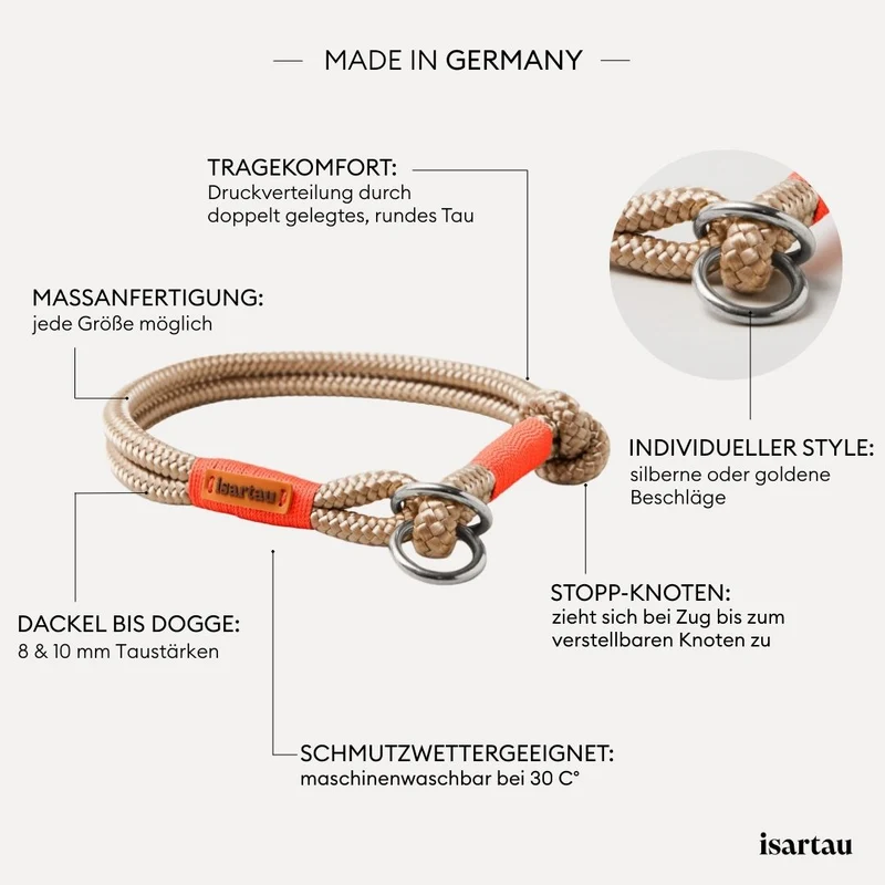 Zugstopp-Halsband Wood Owl NEONORANGE