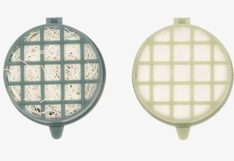 Korb mit 2 Stück Nestmaterial (Baumwolle und Permanentmarker)