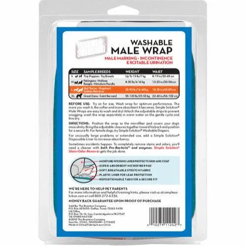 Simple Solution Waschbares Bauchband für Rüden - L