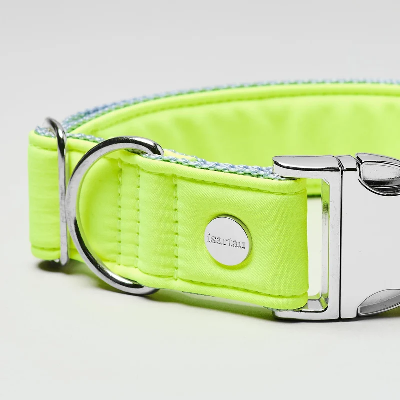 Welpenhalsband Softie NEONGELB-GRAU