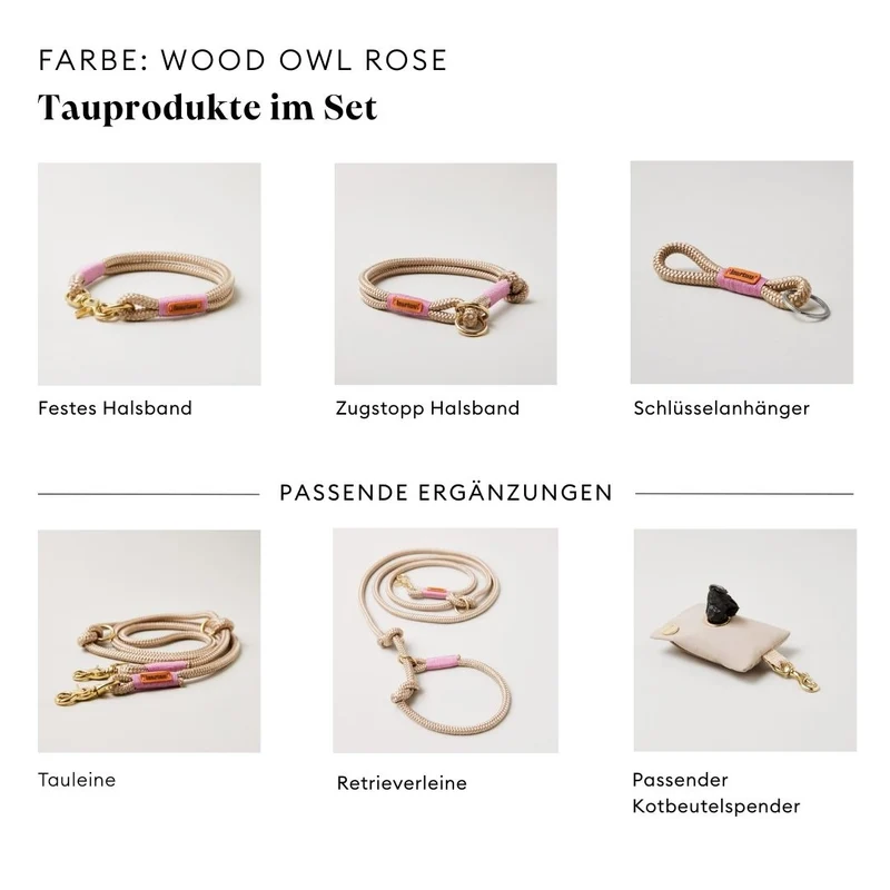 Festes Halsband Wood Owl ROSE