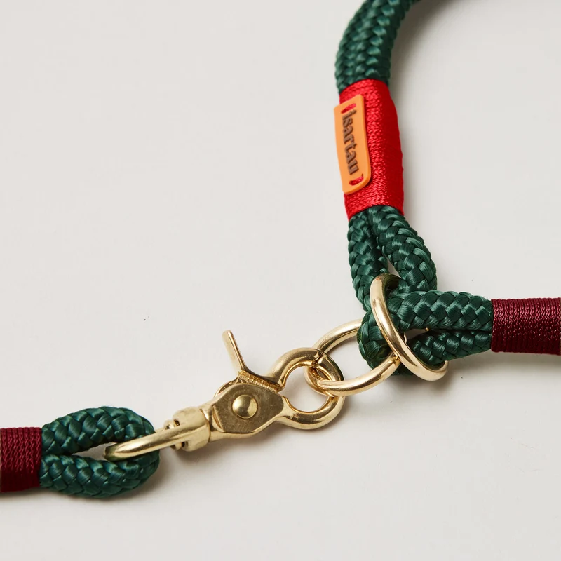 Zugstopp-Halsband Evergreen ROT-BURGUNDER