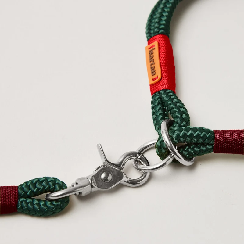 Zugstopp-Halsband Evergreen ROT-BURGUNDER