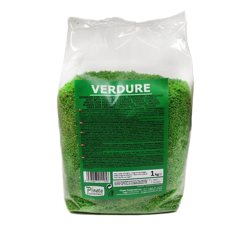 Verduri Loses Eierfutter 1 kg (+ Vitaminkomplex), basierend auf Karotte, Fenchel und Tomate – Pineta Zootecnici