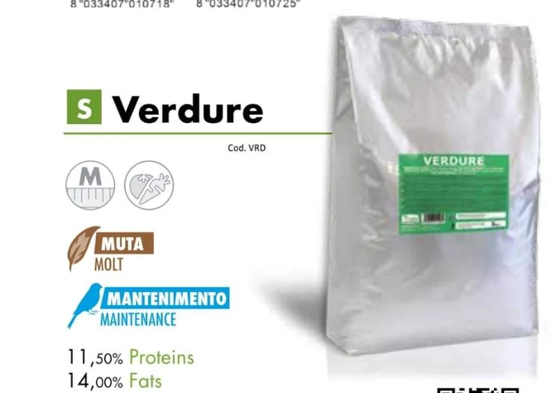Verduri Loses Eierfutter 1 kg (+ Vitaminkomplex), basierend auf Karotte, Fenchel und Tomate – Pineta Zootecnici