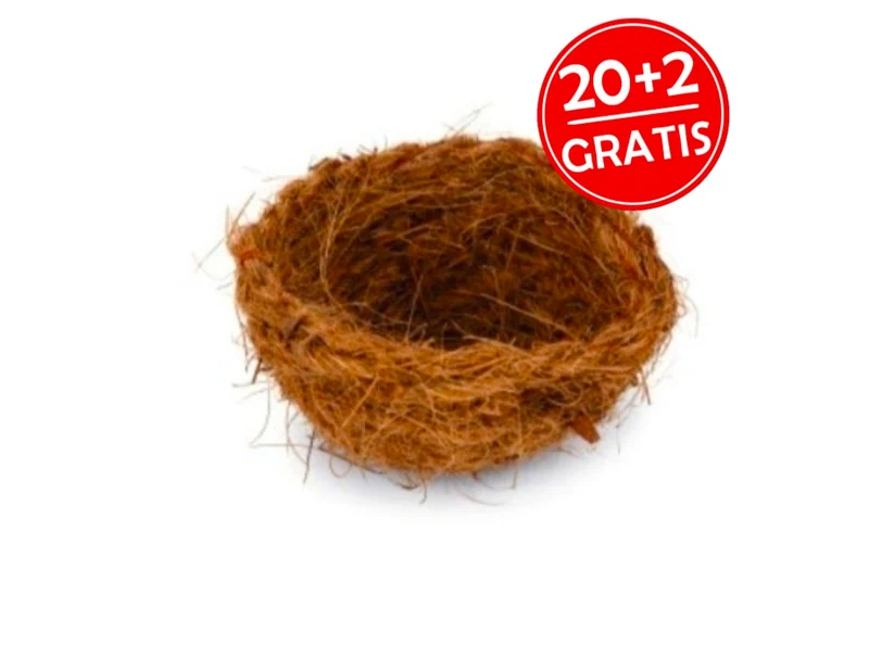 20+2 GRATIS Einlegenester Kokosnüsse 9cm