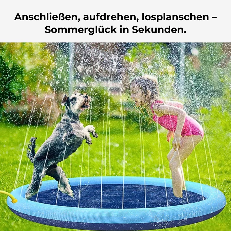 Hundepool mit Fontäne – rutschfest & bissfest – HUNDESCHATZ™