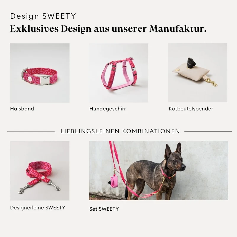 Designerleine SWEETY, 250 cm (Umhängeleine)