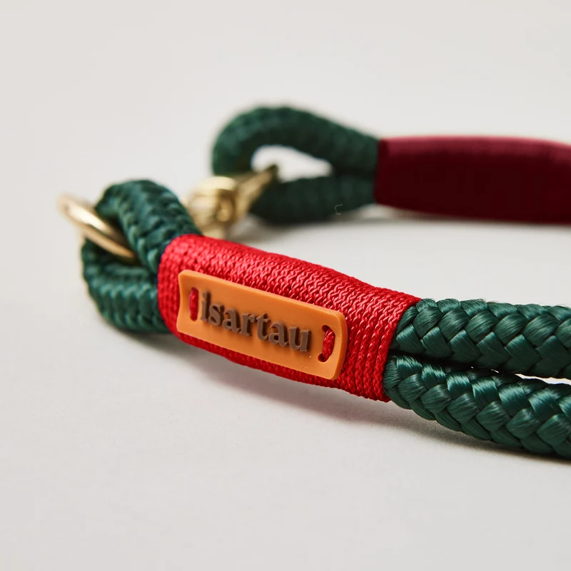 Festes Halsband Evergreen ROT-BURGUNDER