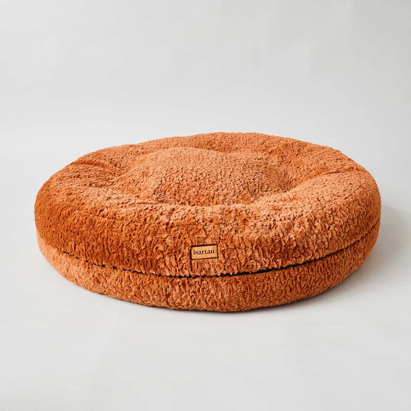 Hundebett rund, Bagelbettchen, Fell ZIMT
