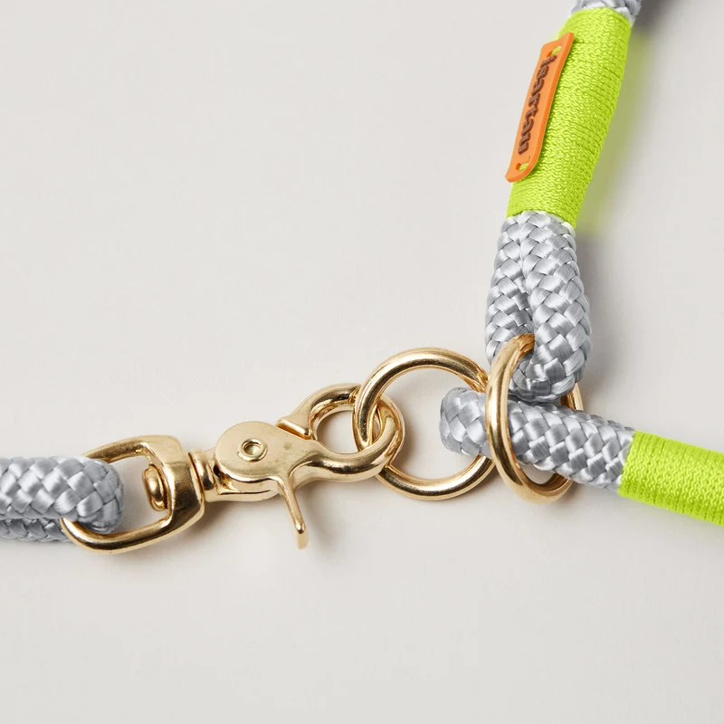 Zugstopp-Halsband Pebble Stone NEONGELB