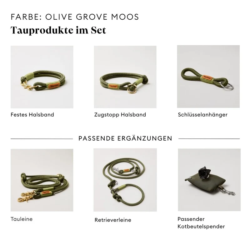 Festes Halsband Olive Grove MOOS