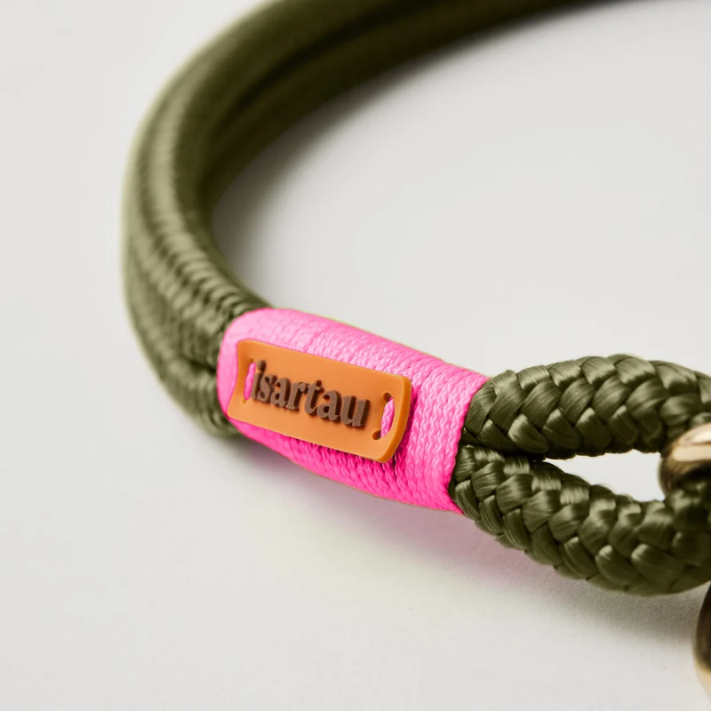 Zugstopp-Halsband Olive Grove NEONPINK