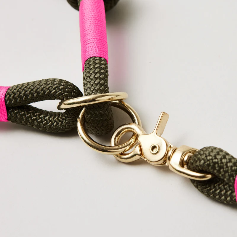 Zugstopp-Halsband Olive Grove NEONPINK