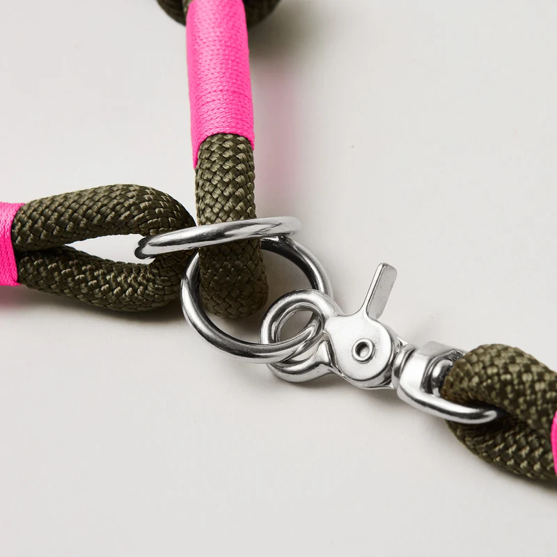 Zugstopp-Halsband Olive Grove NEONPINK