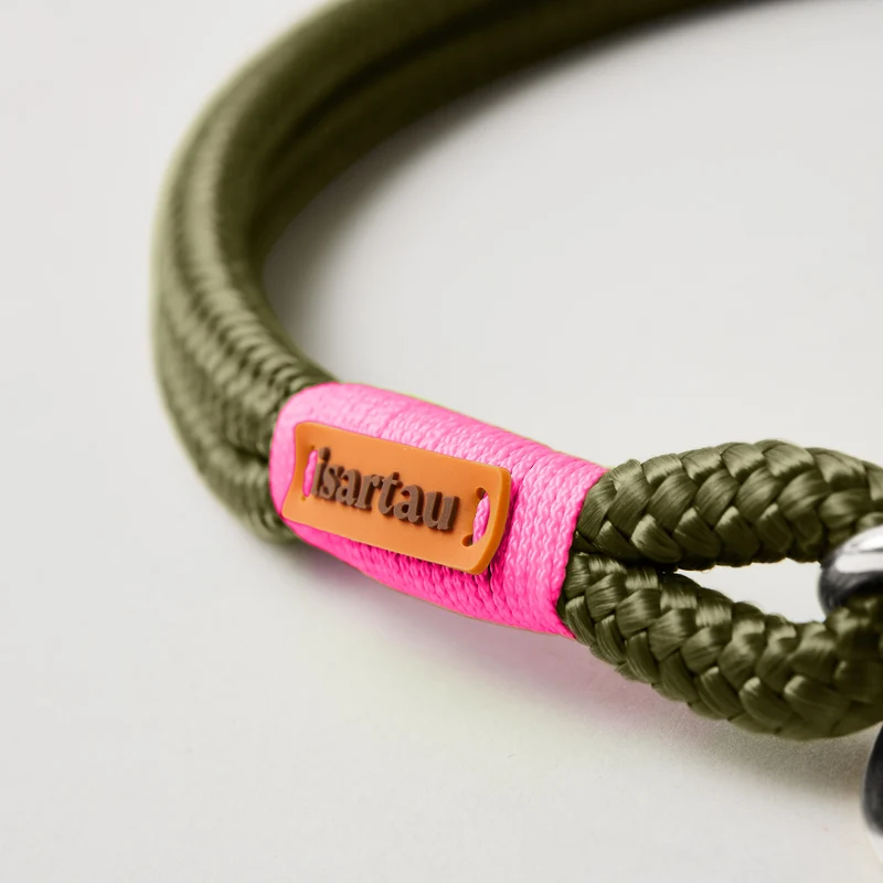 Zugstopp-Halsband Olive Grove NEONPINK