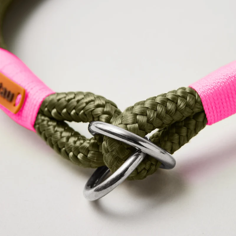 Zugstopp-Halsband Olive Grove NEONPINK