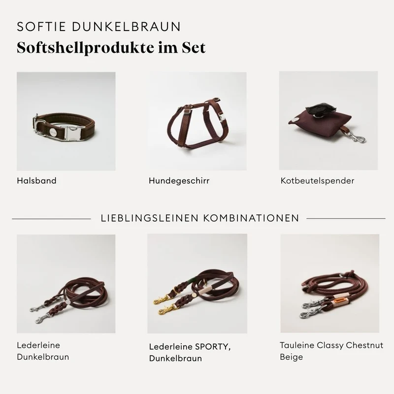 Hundegeschirr Softie DUNKELBRAUN
