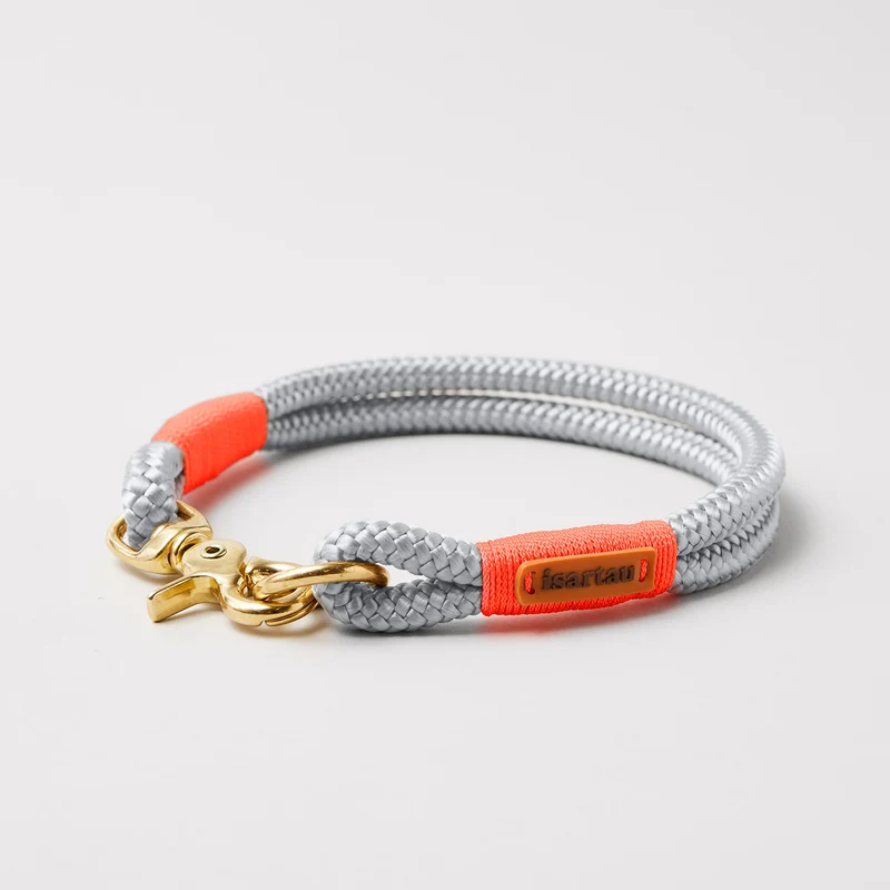 Festes Halsband Pebble Stone NEONORANGE