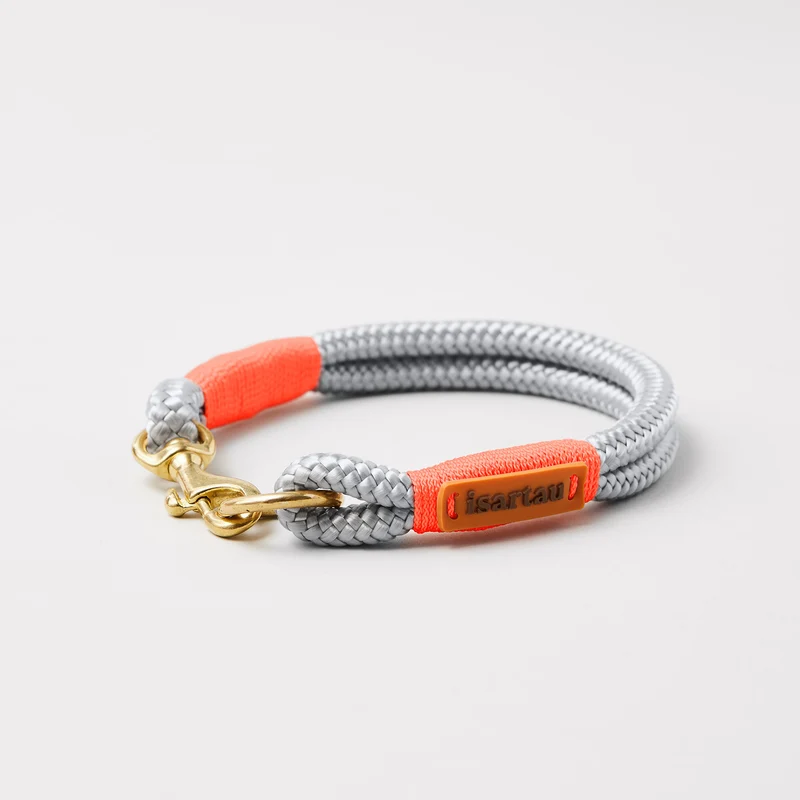 Festes Halsband Pebble Stone NEONORANGE