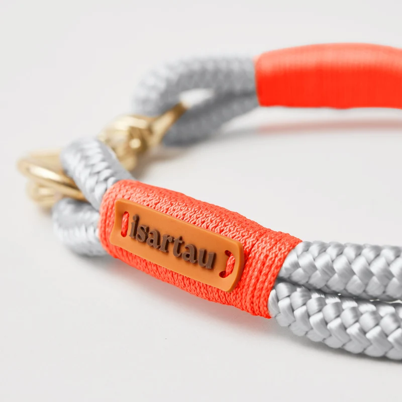 Festes Halsband Pebble Stone NEONORANGE