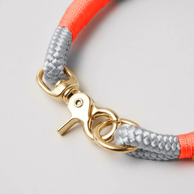 Festes Halsband Pebble Stone NEONORANGE