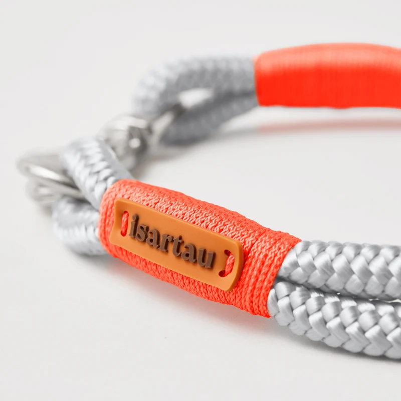 Festes Halsband Pebble Stone NEONORANGE