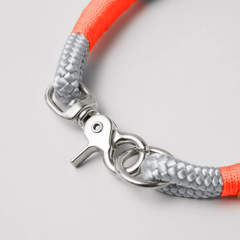 Festes Halsband Pebble Stone NEONORANGE