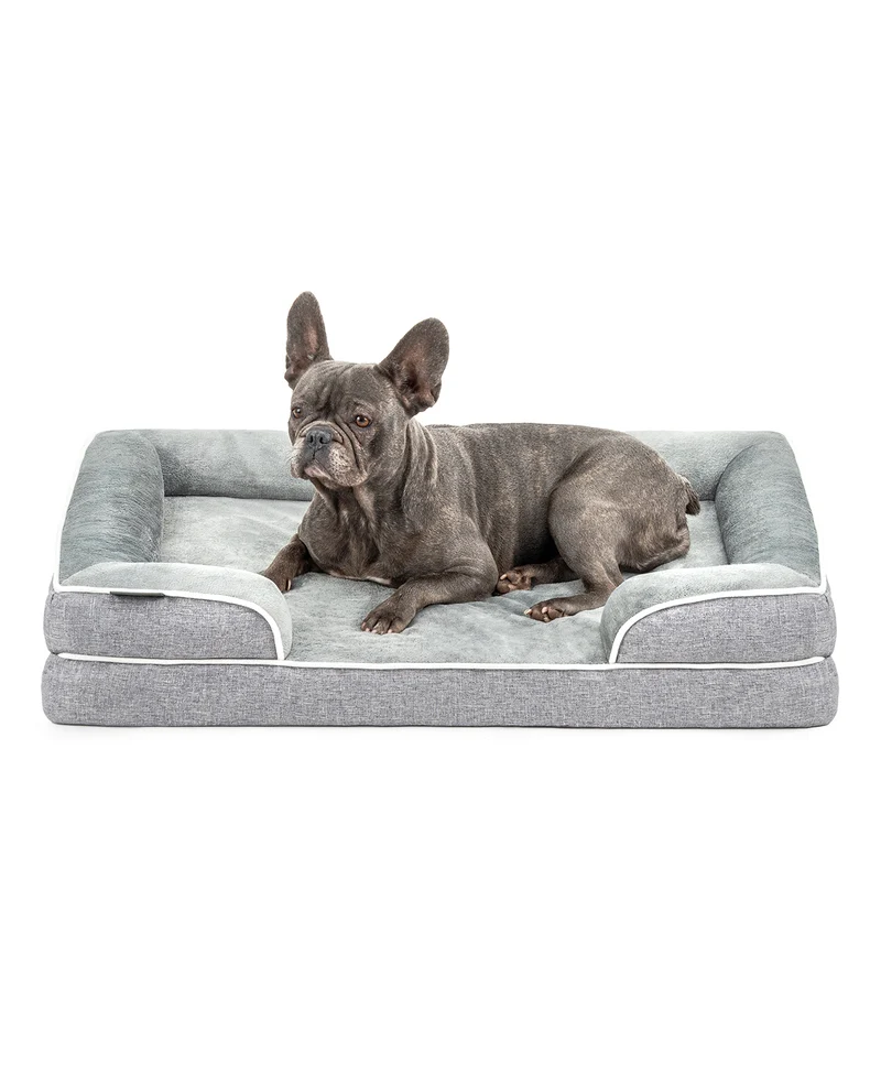 Orthopädisches Hundebett mit erhöhtem Rand, rutschfest