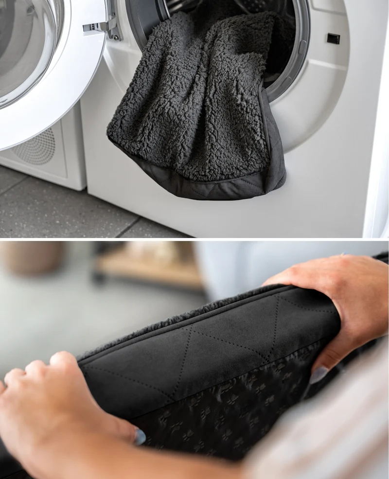 Orthopädisches Hundebett mit Plüsch