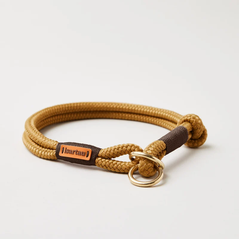 Zugstopp-Halsband Sweet Toffee DUNKELBRAUN