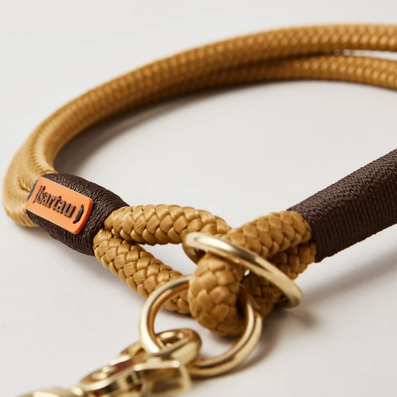 Zugstopp-Halsband Sweet Toffee DUNKELBRAUN