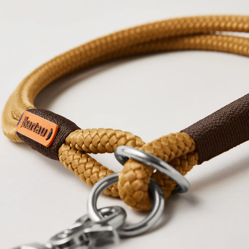 Zugstopp-Halsband Sweet Toffee DUNKELBRAUN