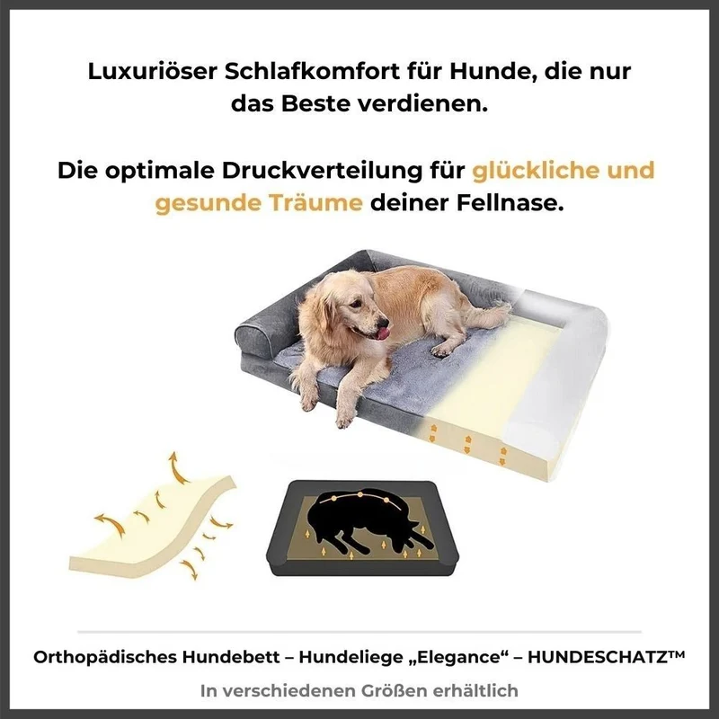 Orthopädisches Hundebett „Elegance“ - HUNDESCHATZ™