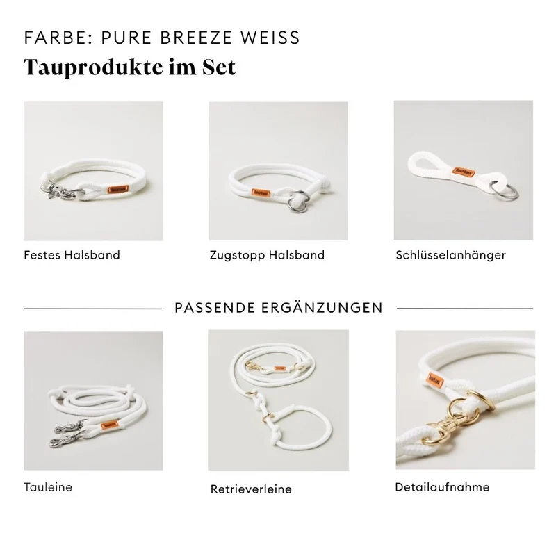 Zugstopp-Halsband Pure Breeze WEISS
