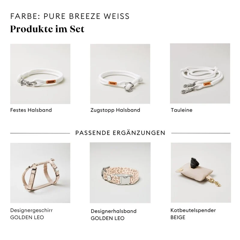 Zugstopp-Halsband Pure Breeze WEISS